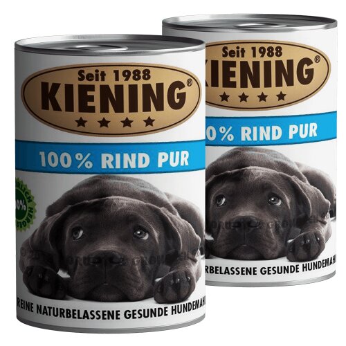 Getreidefreies Hundefutter 100 % Rind pur - Kiening 820 g