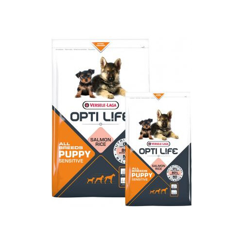 Hundefutter Puppy Sensitive glutenfrei Lachs - Opti Life 12,5 kg