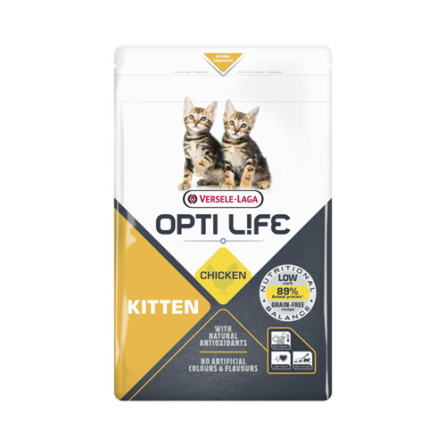 Kittenfutter ohne Getreide mit Huhn - Opti Life 2,5 kg