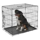 Hunde Gittertransportbox - Kerbl zweitürig, 76 cm x 54 cm x 64 cm