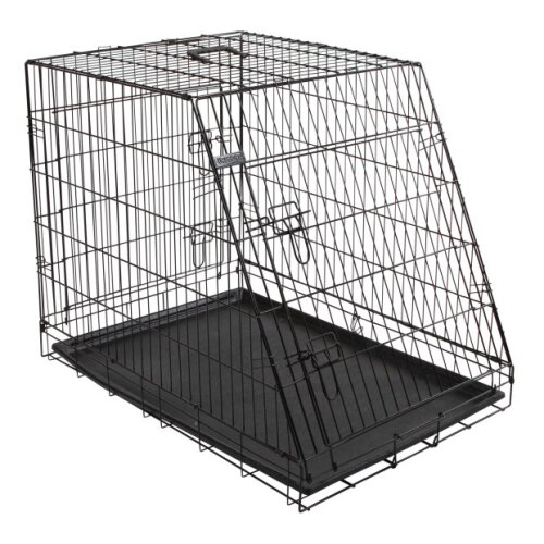 Hunde Gittertransportbox - Kerbl zweitürig, 75 cm x 52 cm x 61 cm