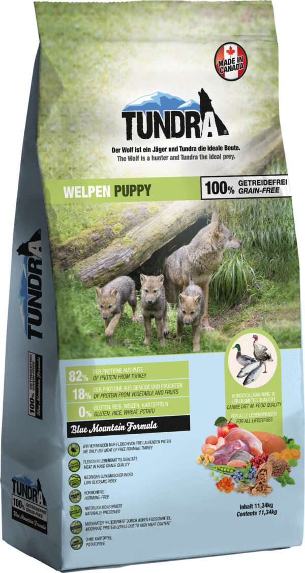 Hundefutter ohne Getreide Puppy Welpen Futter - Tundra