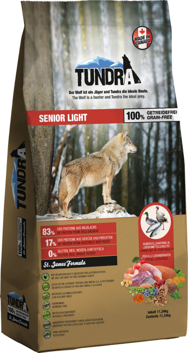 Hundefutter ohne Getreide Senior Light Pute, Geflügel - Tundra