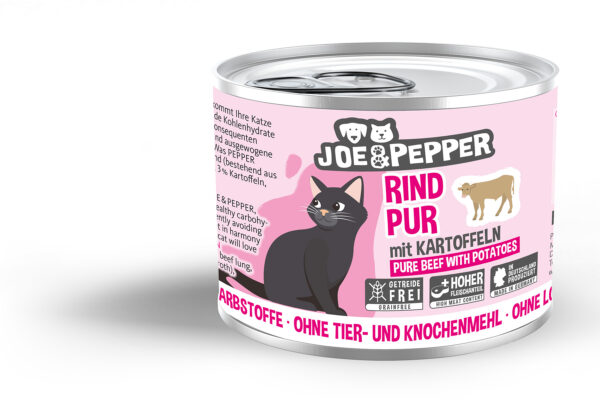 Katzenfutter getreidefrei Rind, Kartoffeln - Joe & Pepper