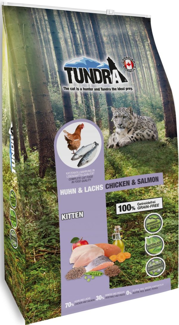 Kitten Futter ohne Getreide Huhn, Lachs - Tundra